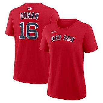 Women's Nike Jarren Duran Red Boston Red Sox Name & Number T-Shirt