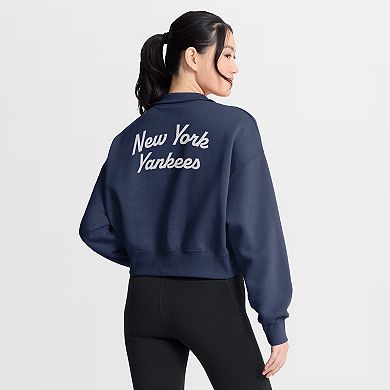 Women's Nike Navy New York Yankees Primetime Phoenix Fleece Half-Zip Sweatshirt