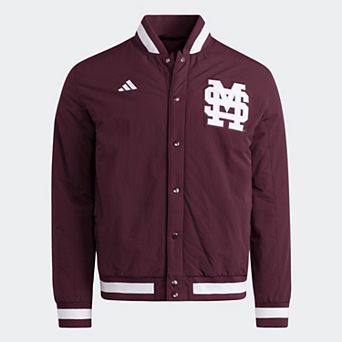 Men's adidas Maroon Mississippi State Bulldogs Coaches Dugout Jacket