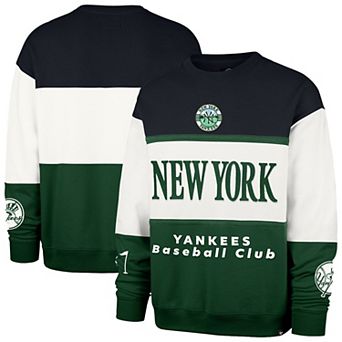 Men's '47 Green New York Yankees Tee Up Maximalist Fleece Sweatshirt