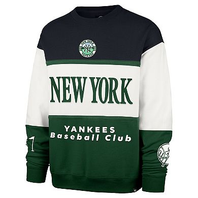 Men's '47 Green New York Yankees Tee Up Maximalist Fleece Sweatshirt