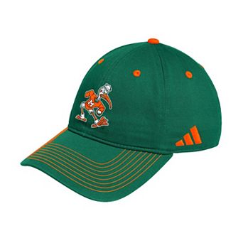Men's adidas Green Miami Hurricanes Slouch Adjustable Hat