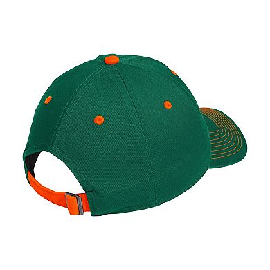 Men's adidas Green Miami Hurricanes Slouch Adjustable Hat