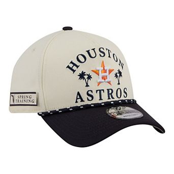 Men's New Era Cream Houston Astros 2026 Spring Training Fan Pack Rope A-Frame 9FORTY Adjustable Hat