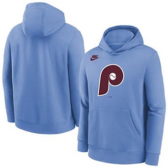 Youth Nike Light Blue Philadelphia Phillies Club Fleece Hoodie