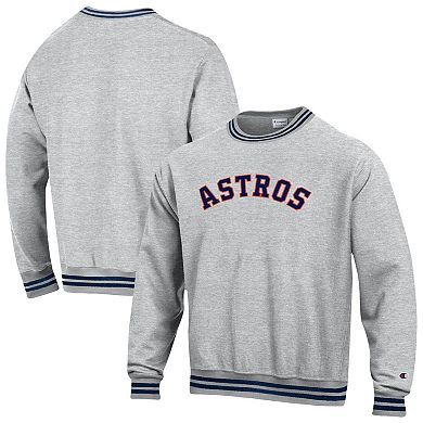 Men's Champion Heather Gray Houston Astros Reverse Weave Sweatshirt