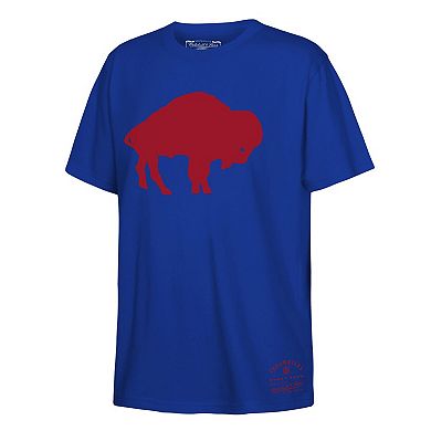 Youth Mitchell & Ness Royal Buffalo Bills Retro Logo T-Shirt