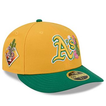 Men's New Era Gold/Green Athletics 2026 Spring Training Low Profile 59FIFTY Fitted Hat