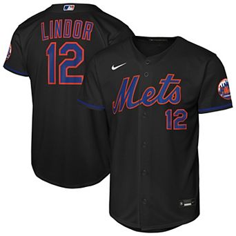 Youth Nike Francisco Lindor Black New York Mets Alternate Stadium Player Jersey