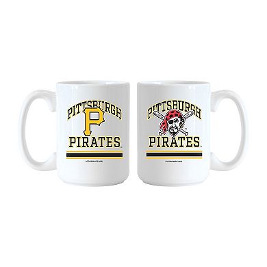 Logo Brands Pittsburgh Pirates 15oz. Current & Throwback Mug Set
