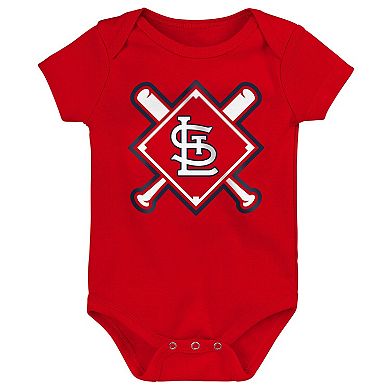 Infant Outerstuff St. Louis Cardinals Home Plate 3-Piece Creeper Set