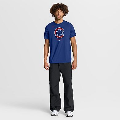 Men's Nike Royal Chicago Cubs Tri-Blend Logo T-Shirt