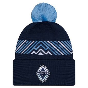 Men's New Era Navy Vancouver Whitecaps FC 2026 Jersey Hook Cuffed Pom Knit Hat