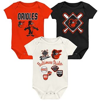 Infant Outerstuff Baltimore Orioles Home Plate 3 pc Creeper Set