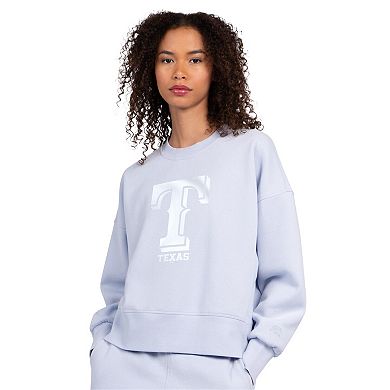 Women's Starter Light Blue Texas Rangers Pastels Boxy Fleece Sweatshirt