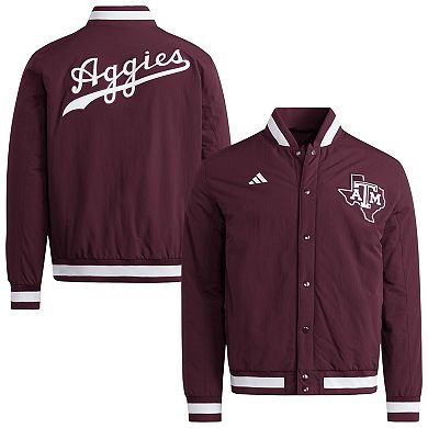 Men's adidas Maroon Texas A&M Aggies Coaches Dugout Jacket