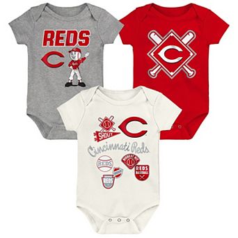 Newborn Outerstuff Cincinnati Reds Home Plate 3 pc Creeper Set