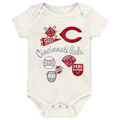 Newborn Outerstuff Cincinnati Reds Home Plate 3-Piece Creeper Set