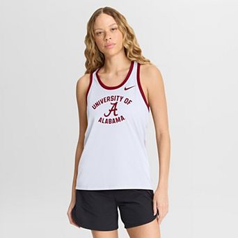 Women's Nike White Alabama Crimson Tide Uni Name Tri-Blend Dri-FIT Tank Top
