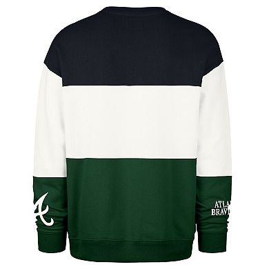 Men's '47 Green Atlanta Braves Tee Up Maximalist Fleece Sweatshirt