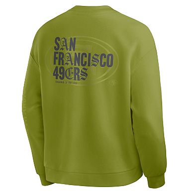 Men's Fanatics Green San Francisco 49ers Oversized Type Play Multi Sweatshirt
