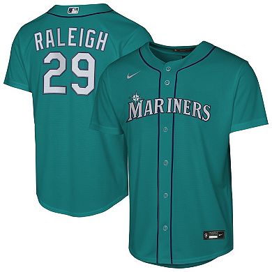 Youth Nike Cal Raleigh Teal Seattle Mariners Alternate Replica Jersey