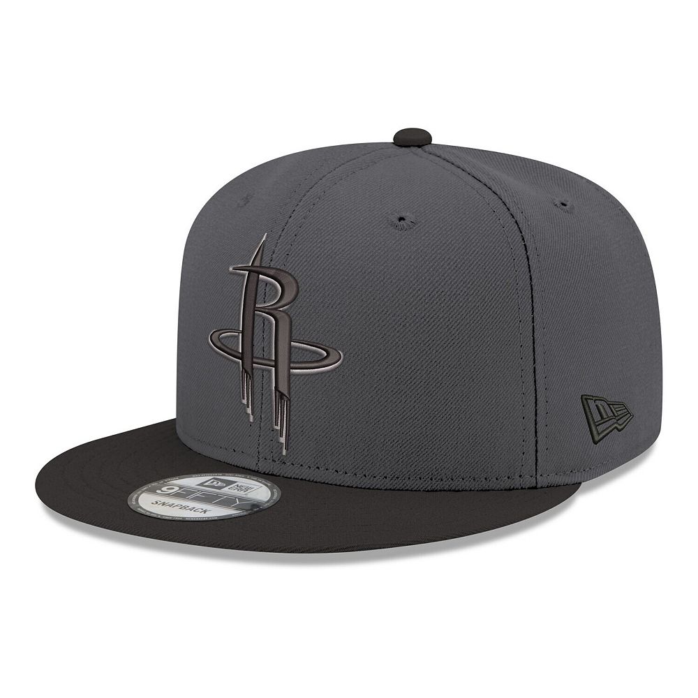 Men's New Era Gray/Black Houston Rockets Logo 2-Tone 9FIFTY Snapback Hat