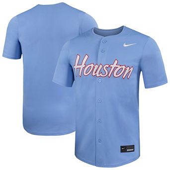 Men's Nike Light Blue Houston Cougars Limited Baseball Jersey