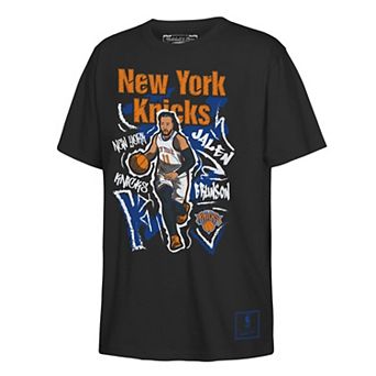Youth Outerstuff Jalen Brunson Black New York Knicks Chalked Up Player Name & Number T-Shirt