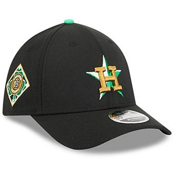 Men's New Era Black Houston Astros 2026 St. Patrick's Day 39THIRTY Flex Hat