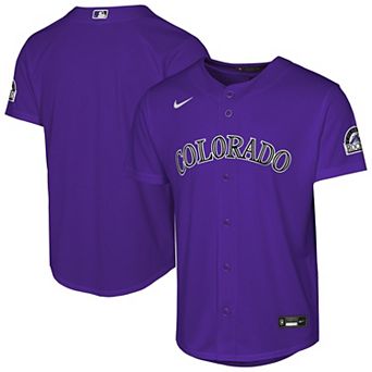 Youth Nike Purple Colorado Rockies Alternate 2 Stadium Jersey