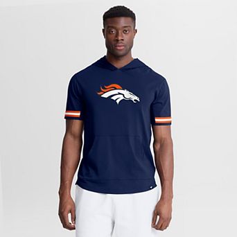 Men's Fanatics Navy Denver Broncos Optimal Play Short Sleeve Hooded T-Shirt