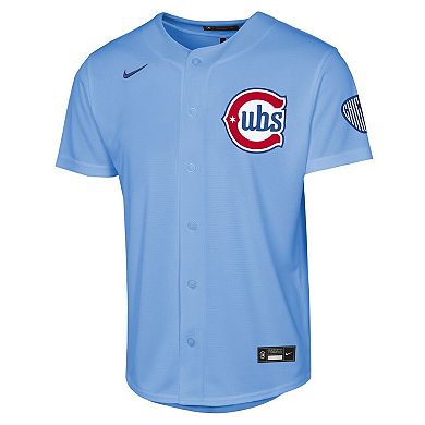 Youth Nike Light Blue Chicago Cubs Alternate 2 Stadium Jersey