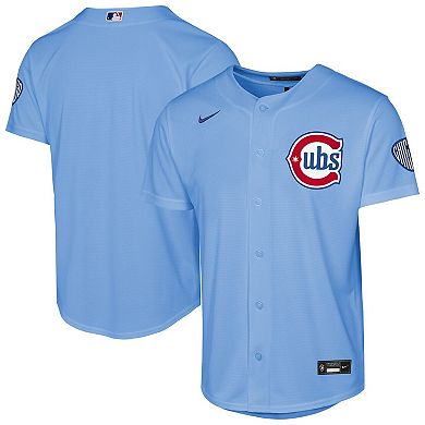 Youth Nike Light Blue Chicago Cubs Alternate 2 Stadium Jersey
