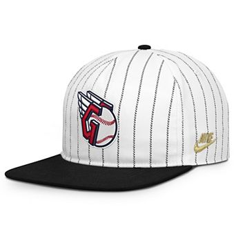Men's Nike White/Black Cleveland Guardians Cooperstown Collection Pro Adjustable Hat