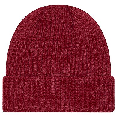 Men's New Era Burgundy Colorado Avalanche Waffle Cuffed Knit Hat