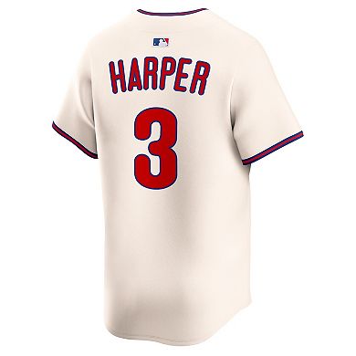Men's Nike Bryce Harper Cream Philadelphia Phillies Alternate Limited Jersey
