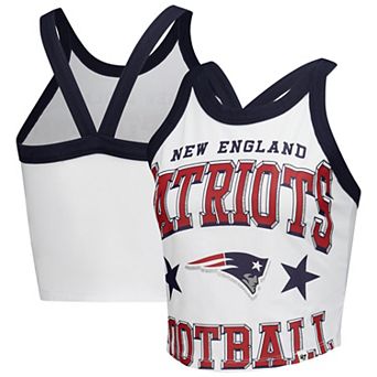 Women's '47 White New England Patriots Energize Sporty Tank Top