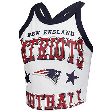 Women's '47 White New England Patriots Energize Sporty Tank Top