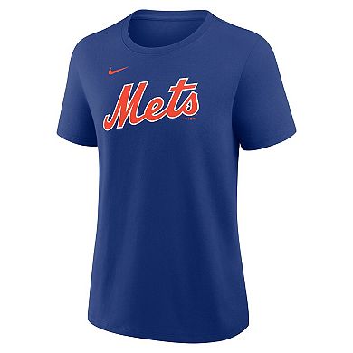 Women's Nike Francisco Lindor Royal New York Mets Name & Number T-Shirt