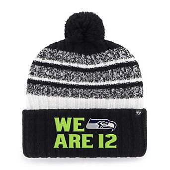 Men's '47 Black Seattle Seahawks Local Cuffed Knit Hat with Pom