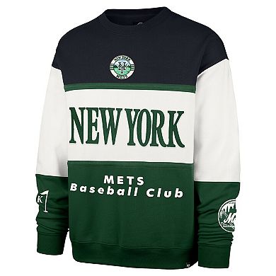 Men's '47 Green New York Mets Tee Up Maximalist Fleece Sweatshirt