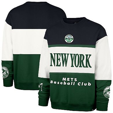 Men's '47 Green New York Mets Tee Up Maximalist Fleece Sweatshirt