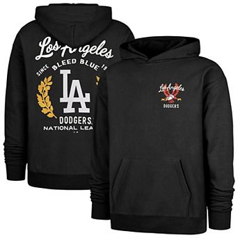 Men's '47 Black Los Angeles Dodgers Souvenir Laurels Foundation Hoodie