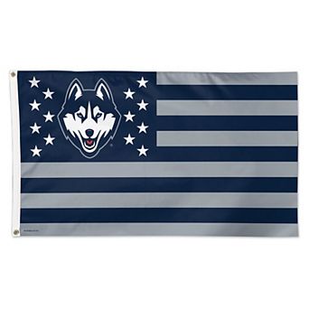 WinCraft UConn Huskies 3' x 5' Single-Sided Deluxe Patriotic Stars & Stripes Flag