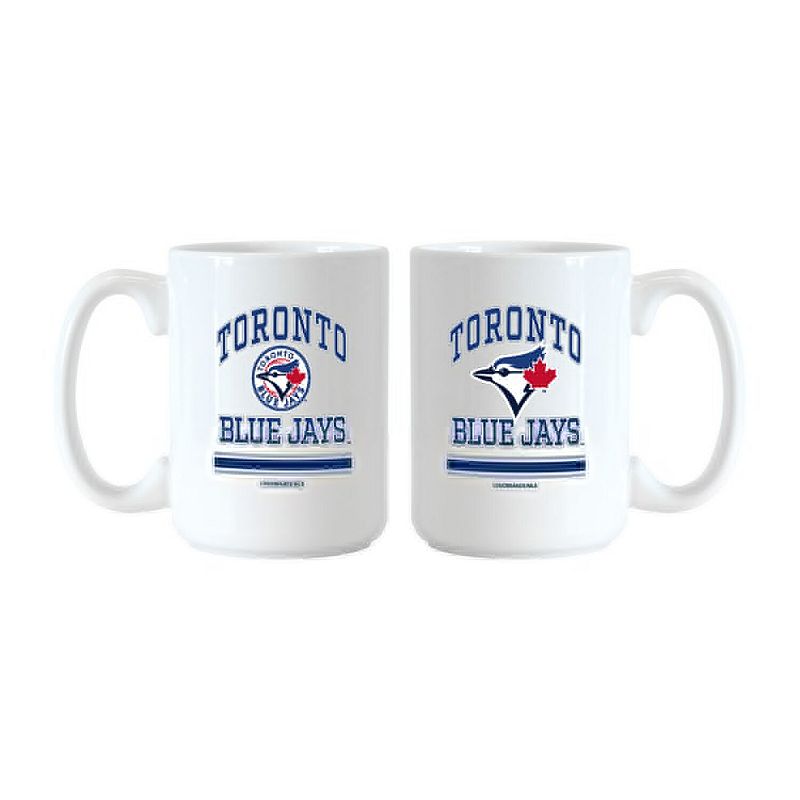 Logo Brands Toronto Blue Jays 15oz. Current & Throwback Mug Set, Jay Team