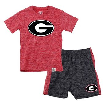 Preschool Wes & Willy Red Georgia Bulldogs Cloudy Yarn T-Shirt & Shorts Set