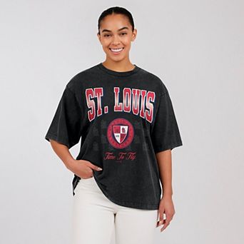 Women's WEAR by Erin Andrews Black St. Louis Cardinals Oversized Boyfriend T-Shirt