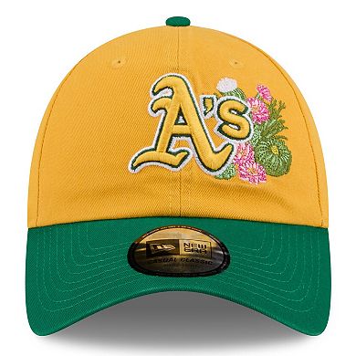 Men's New Era Gold/Green Athletics 2026 Spring Training Casual Classic Adjustable Hat
