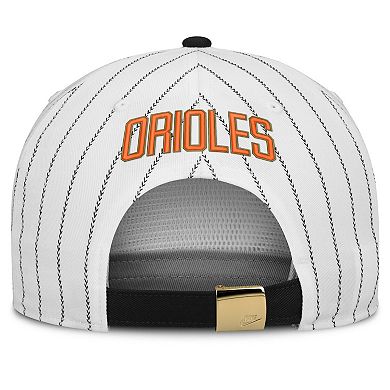 Men's Nike White/Black Baltimore Orioles Cooperstown Collection Pro Adjustable Hat